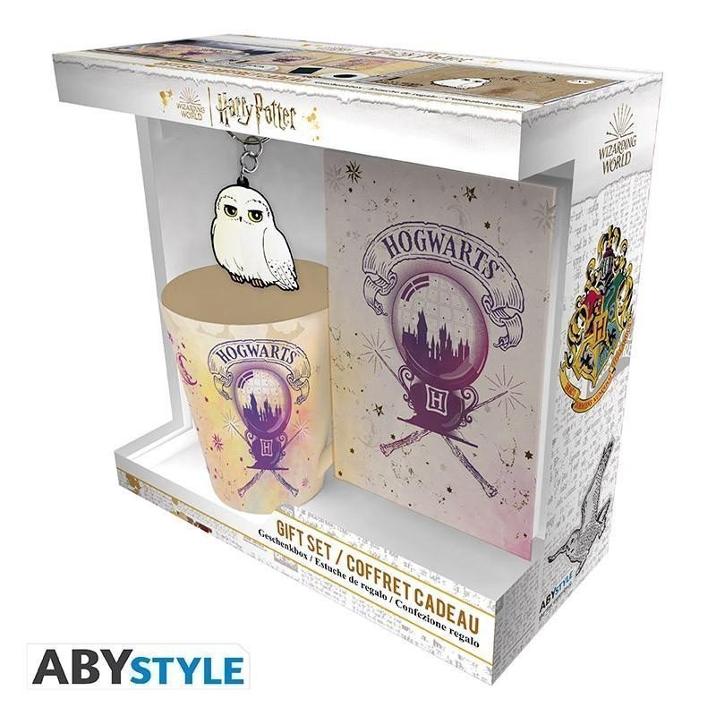 Harry Potter Hogwarts dárková sada Hrnek 250 ml zápisník klíčenka