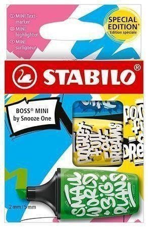 STABILO BOSS MINI by Snooze One - modrá žlutá zelená
