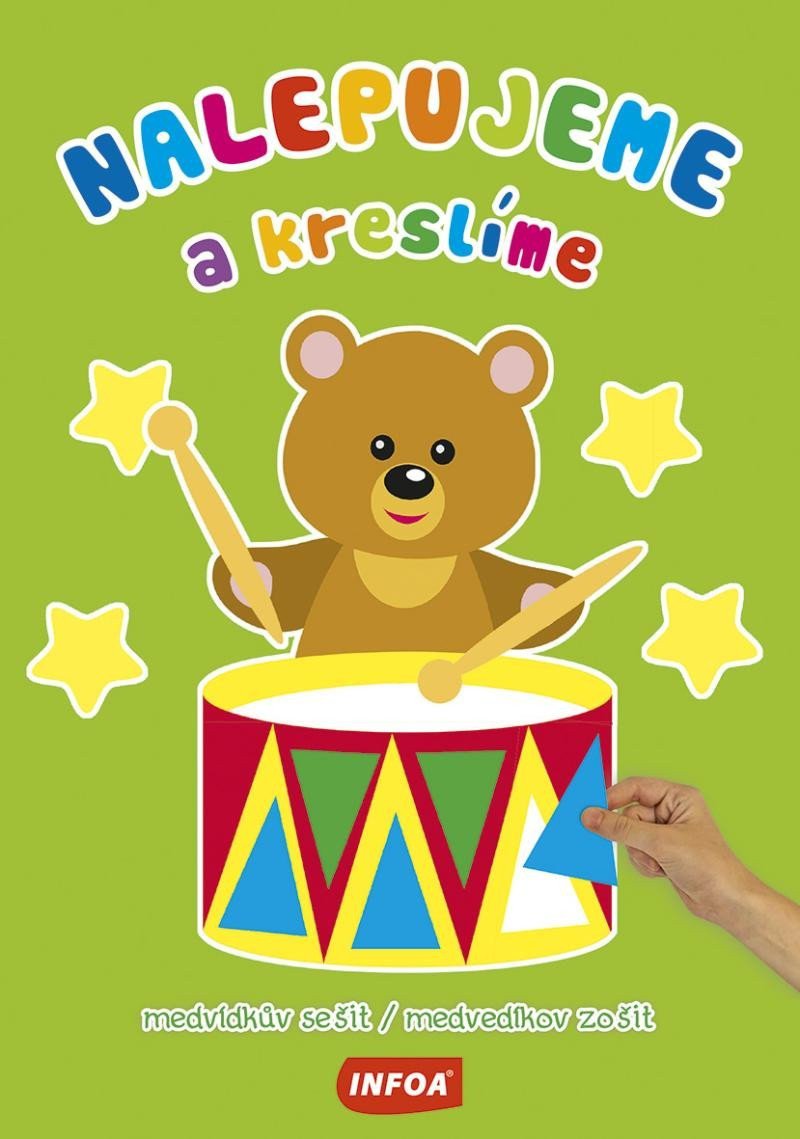 Nalepujeme a kreslíme - medvídkův sešit  medvedíkov zošit samolepky