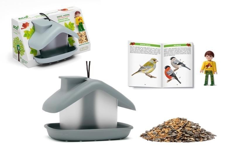 Ekologické krmítko s Igráčkem zobem a atlasem ptáků
