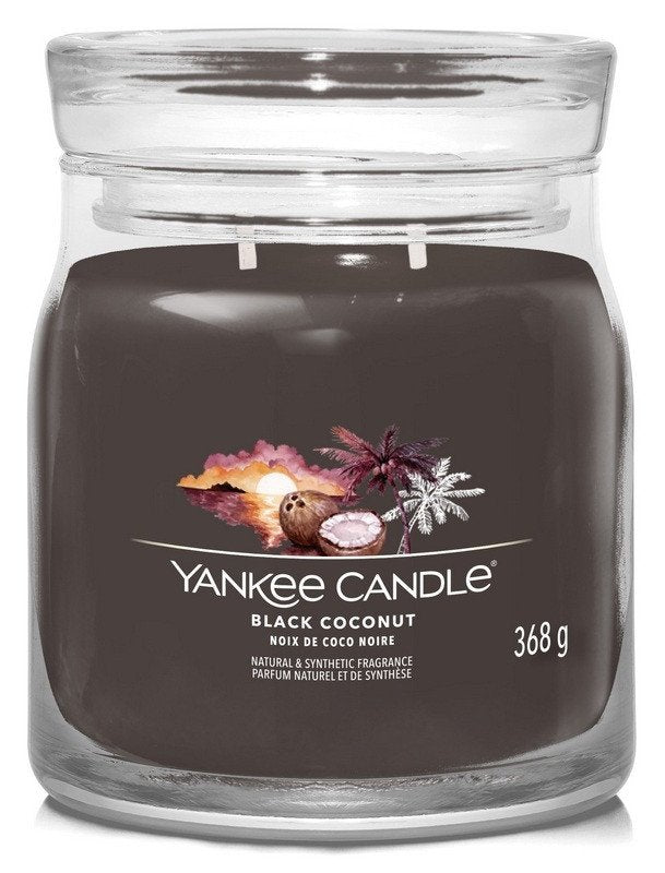 YANKEE CANDLE Black Coconut svíčka 368g  2 knoty Signature střední