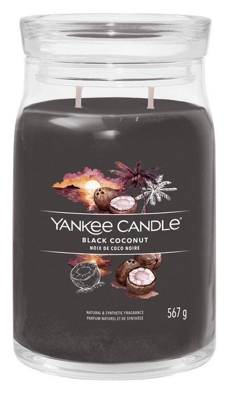 YANKEE CANDLE Black Coconut svíčka 567g  2 knoty Signature velký