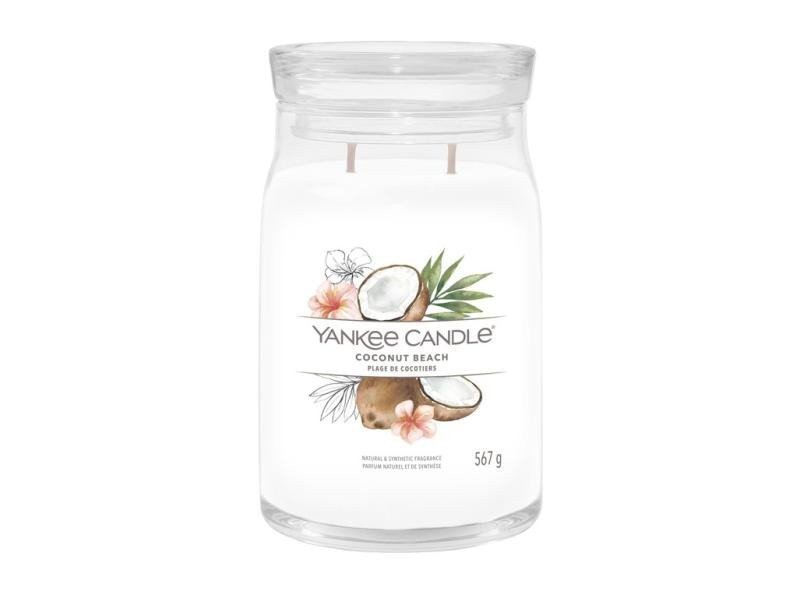 YANKEE CANDLE Coconut Beach svíčka 567g  2 knoty Signature velký