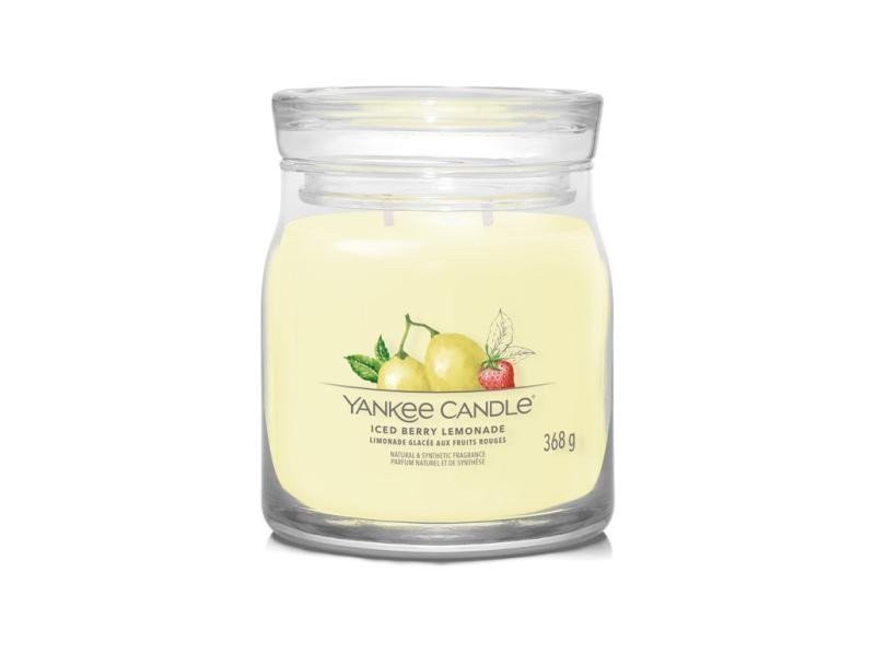 YANKEE CANDLE Iced Berry Lemonade svíčka 368g  2 knoty Signature střední