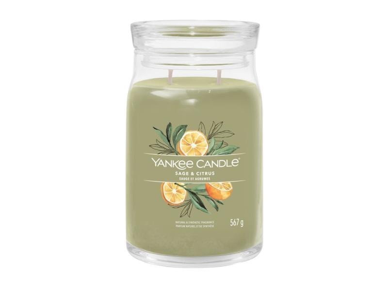 YANKEE CANDLE Sage  Citrus svíčka 567g  2 knoty Signature velký