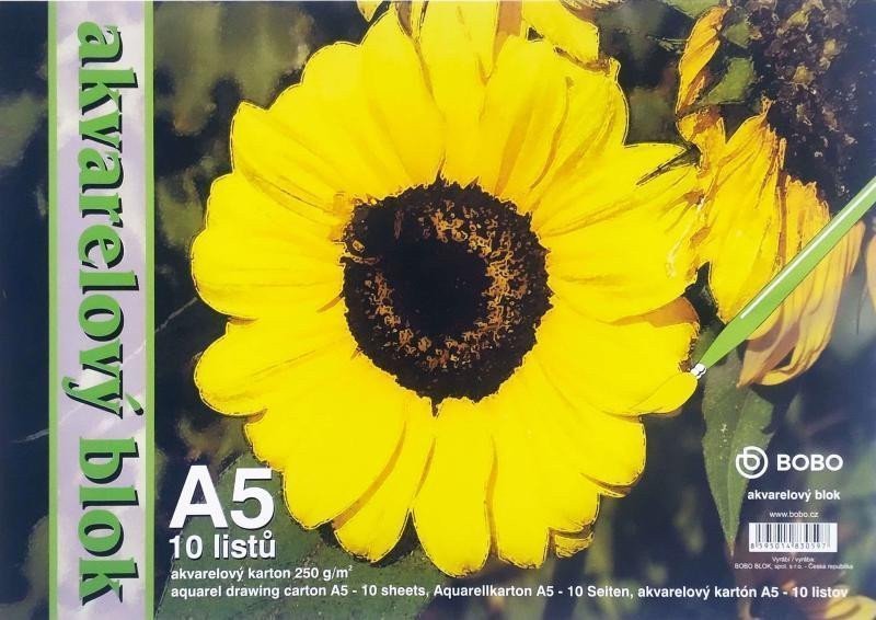 Akvarelový blok A5 čistý 10 listů