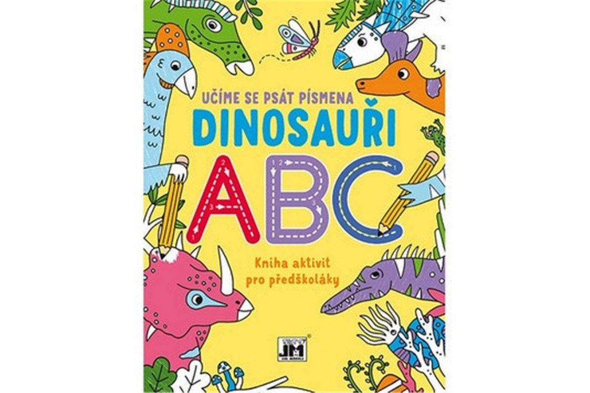 Učíme se psát písmena Dinosauři ABC - Kniha aktivit pro předškoláky