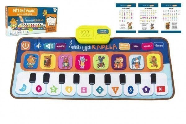 Elektronická hrací podložka pianko Zvířátka a jejich kapela 80 x 37 cm na baterie