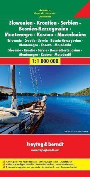 Slovinsko-Chorvatsko-Srbsko-Bosna-Hercegovina-Černá Hora-Makedonie 11 000 000  automapa  mapa pro volný čas