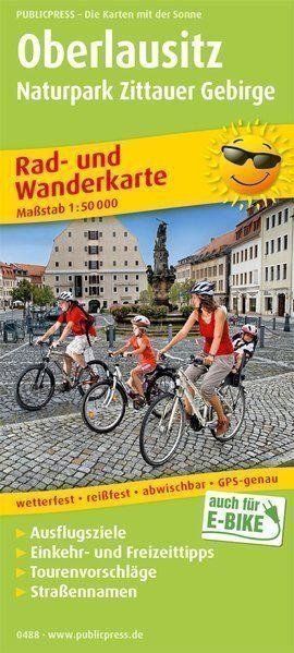 Přírodní park Horní Lužice Žitavské hory 150 000  cyklistická a turistická mapa