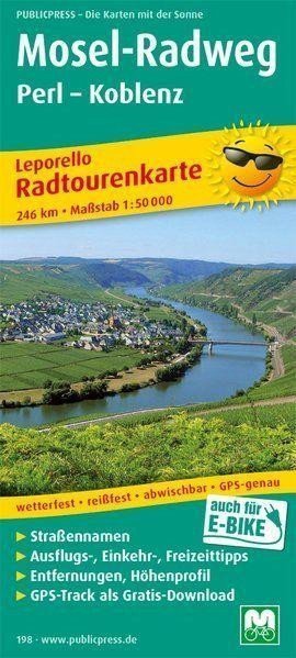Mosel-Radweg Perl-Koblenz 150 000  cyklistická mapa
