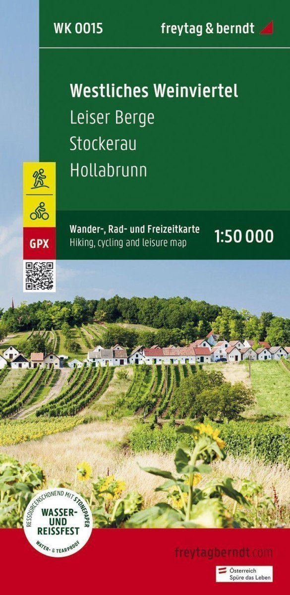 Západní Weinviertel 150 000  turistická cyklistická a rekreační mapa