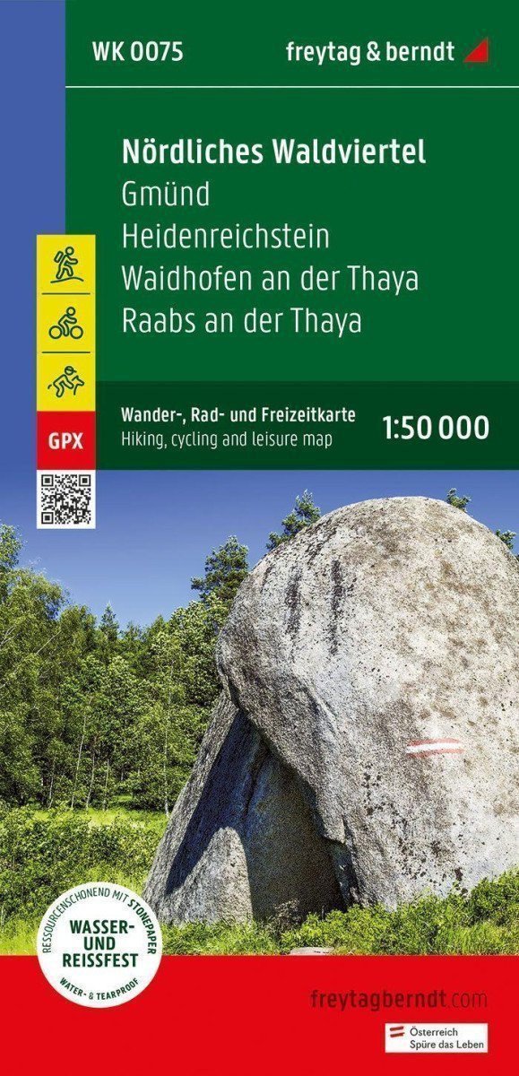 Severní Waldviertel a 150 000  turistická a cykloturistická mapa