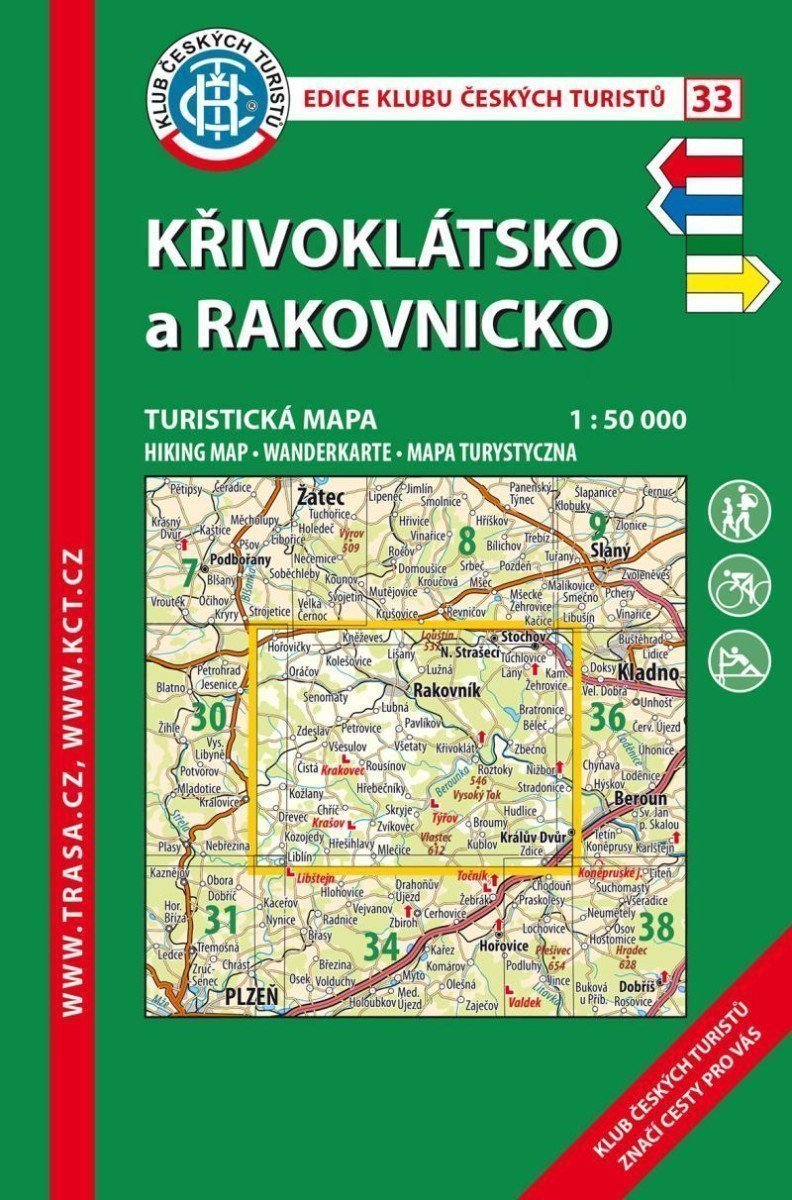 KČT 33 Křivoklátsko Rakovnicko 150 000 8 vydání 2023