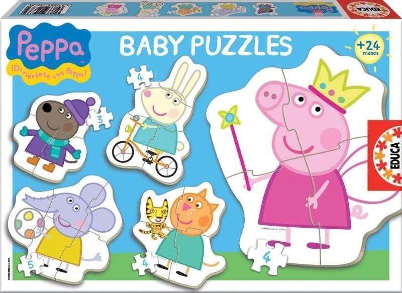 Trefl Puzzle Baby Prasátko Peppa 5v1 3-5 dílků
