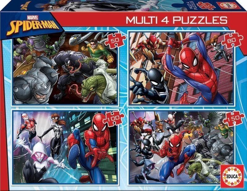 Puzzle Spiderman 4v1 5080100150 dílků