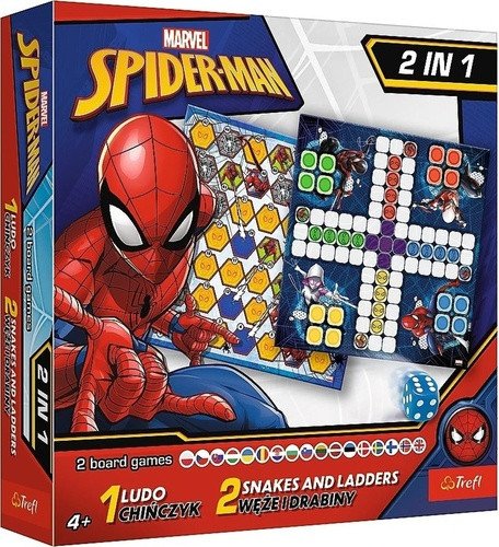 Trefl Spiderman 2v1 Člověče nezlob se a Hadi a žebříky