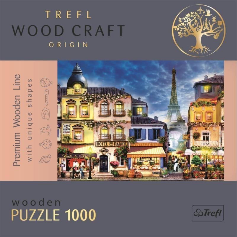 Trefl Wood Craft Origin Puzzle Francouzská ulice 1000 dílků