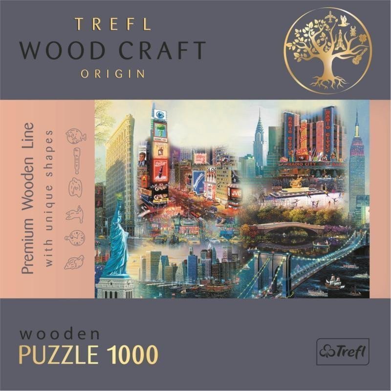 Trefl Wood Craft Origin Puzzle Koláž New York 1000 dílků