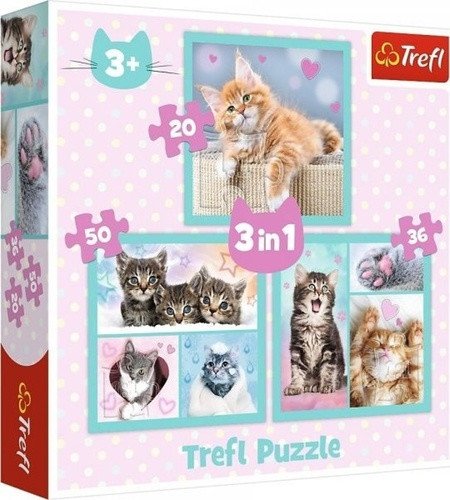 Trefl Puzzle Sladká koťátka3v1 203650 dílků