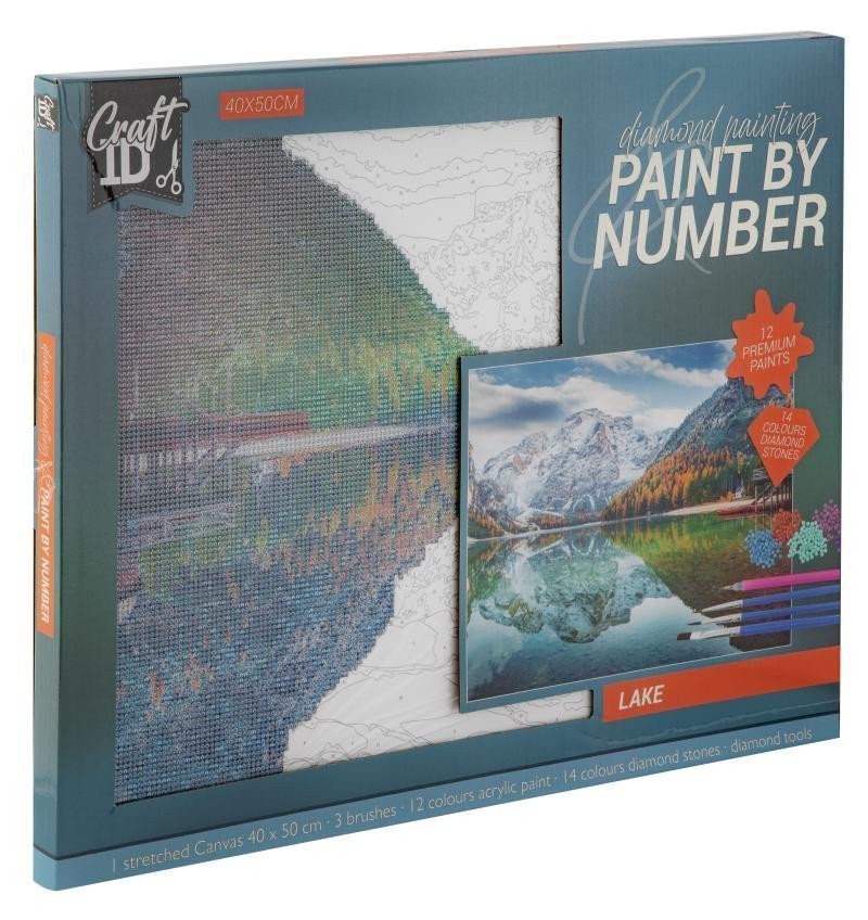 Diamantové malování  malování podle čísel - Jezero 40x50  cm