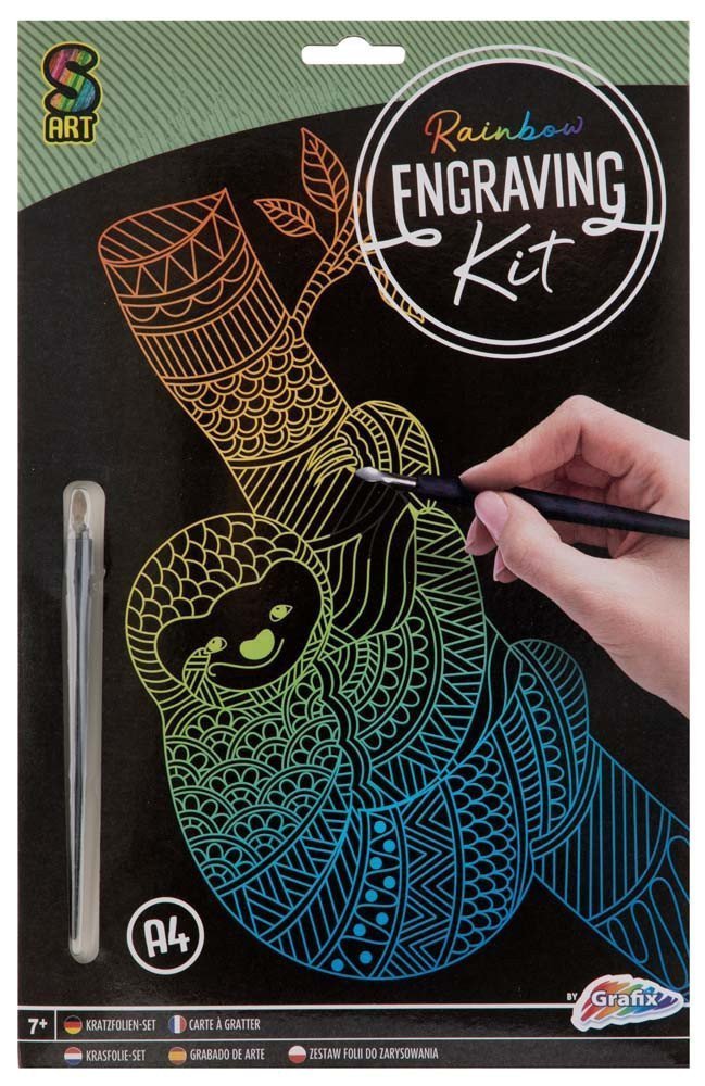 Vyškrabávací sada A4 - Lenochod