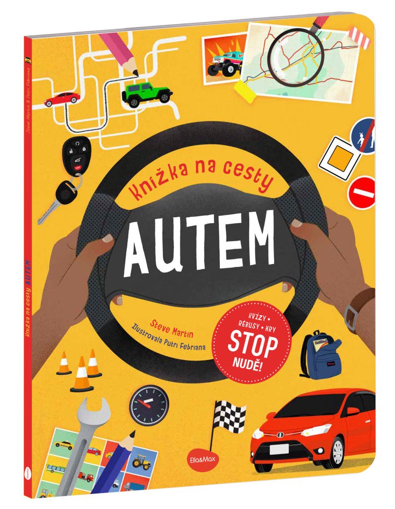 Knížka na cesty AUTEM - Stop nudě kvízy rébusy hry – Martin Steve