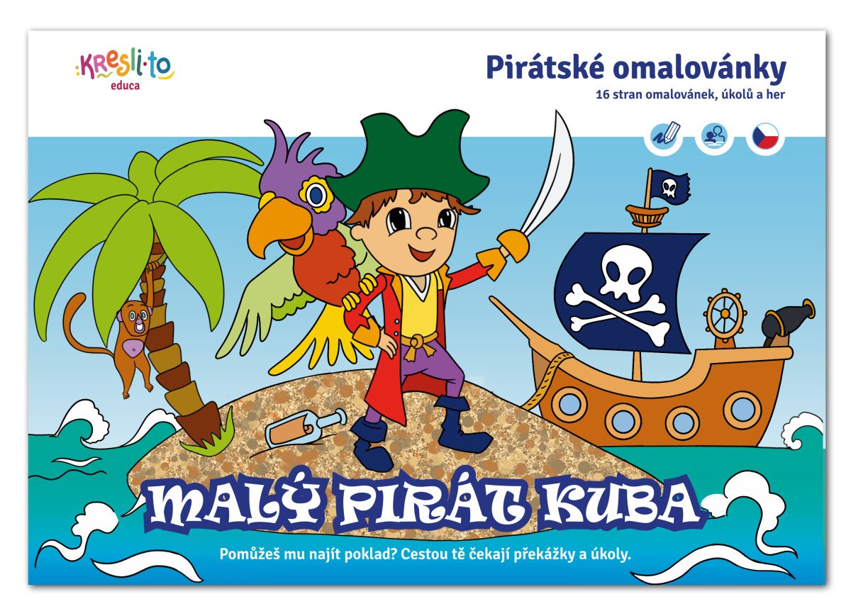Pirátské omalovánky  Malý pirát Kuba
