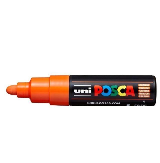 Posca akrylový popisovač PC-7M 45 - 55 mm oranžová s kulatým silným hrotem