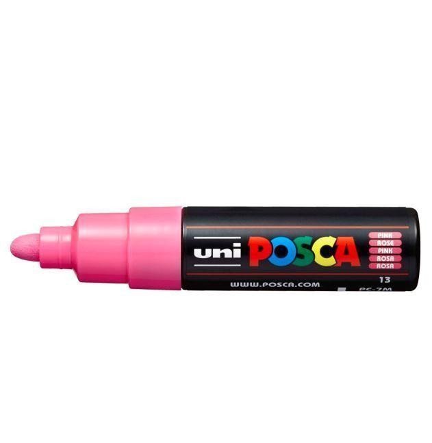 Posca akrylový popisovač PC-7M 45 - 55 mm růžová s kulatým silným hrotem