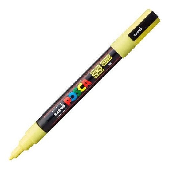 Posca akrylový popisovač PC-3M 09 - 13 mm pastelově žlutá tenký kulatý hrot