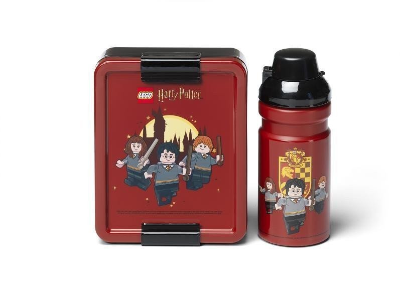 LEGO Harry Potter svačinový set láhev 390 ml a box - Nebelvír