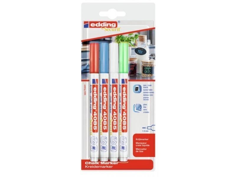 Edding Křídový popisovač 4085 - Basic sada 4 ks