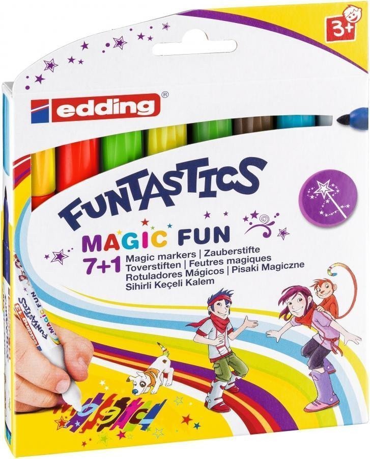 Edding Dětské fixy Funtastics Magic Fun 13 sada 8 barev pro menší děti