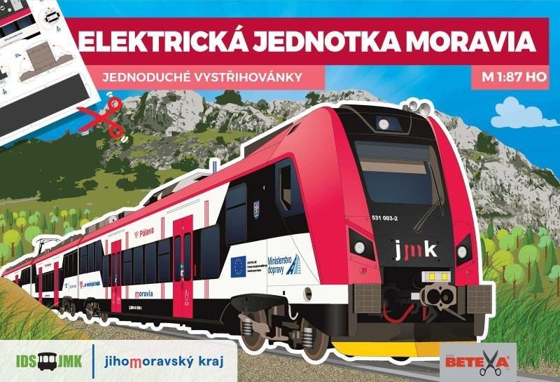 Elektrická jednotka MORAVIA - Jednoduchá vystřihovánka