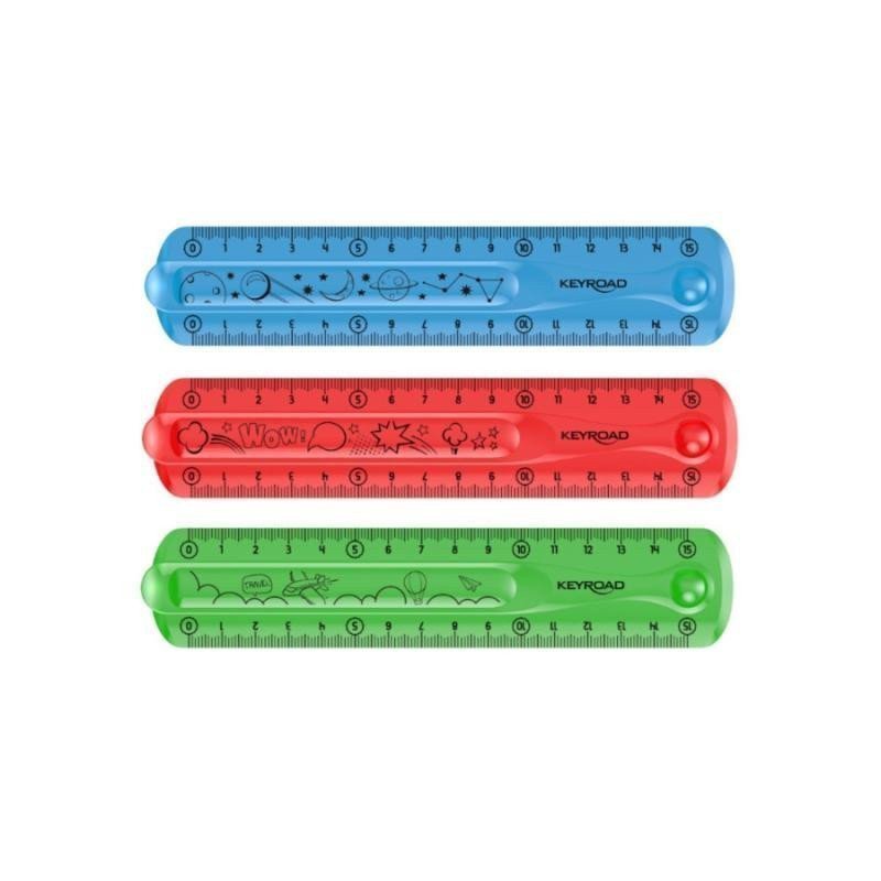 Keyroad Pravítko Flexi 15 cm - mix motivů