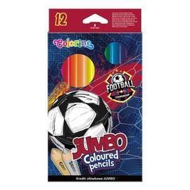 Colorino Pastelky trojhranné JUMBO - Fotbal 12 barev