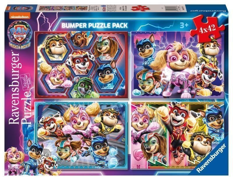 Puzzle Tlapková patrola ve velkofilmu 4x42 dílků