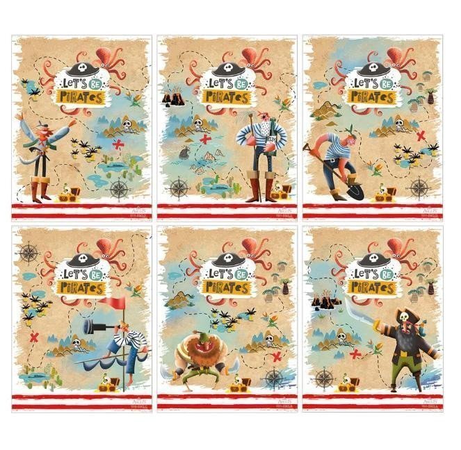 Trhací zápisník Lets be Pirates 9 x 12 cm