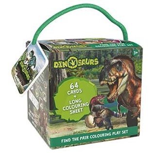 Dinosauři - Pexeso na cesty s omalovánkami