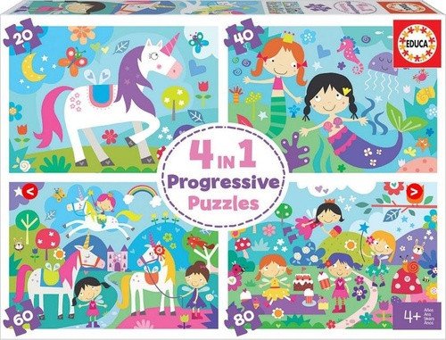 Puzzle Kouzelní přátelé 4v1 20406080 dílků