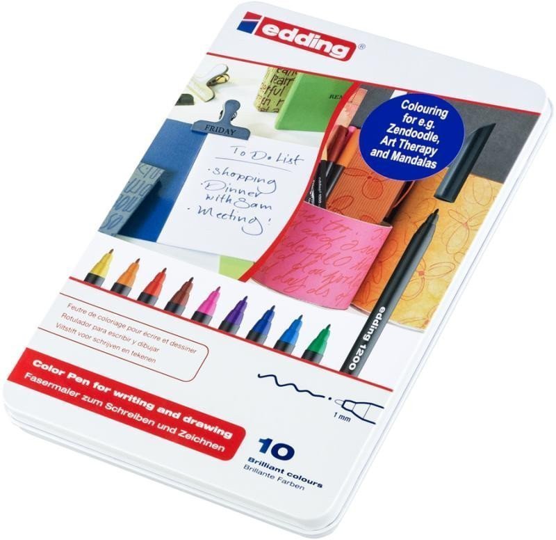 Edding 1200 Fixy - sada 10 ks mix barev