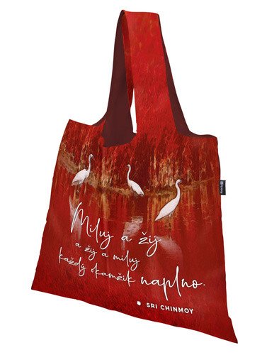 Taška nákupní skládací 50x42cm Miluj a žij