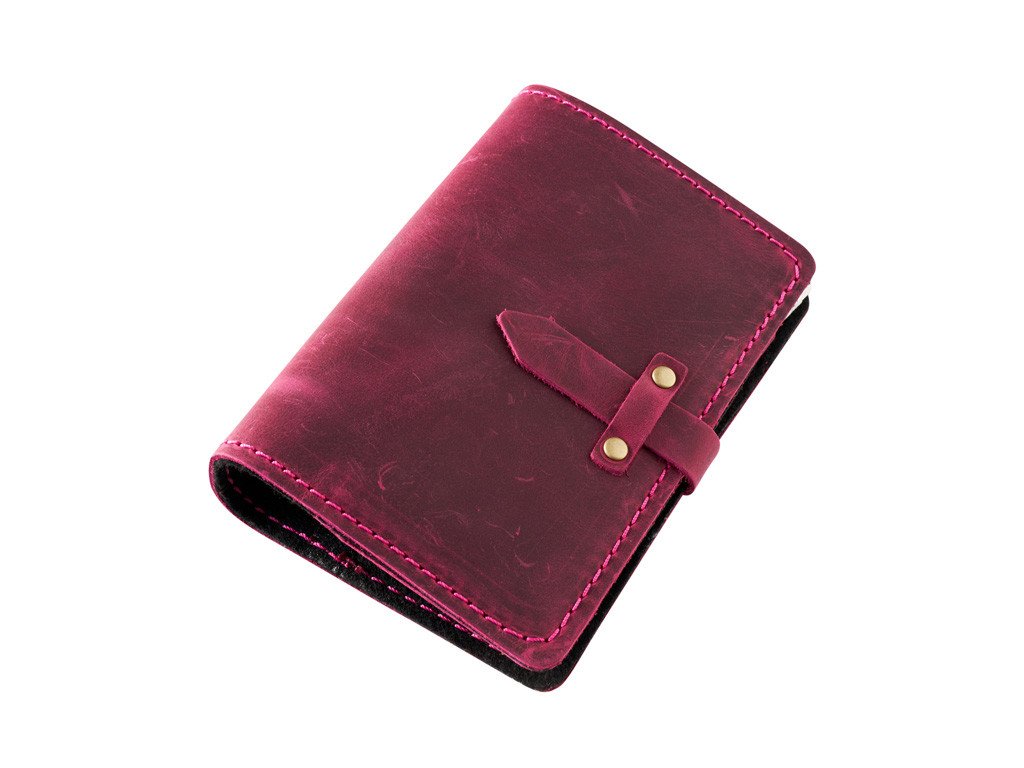 Kožený diář A6 Pull Up - růžový