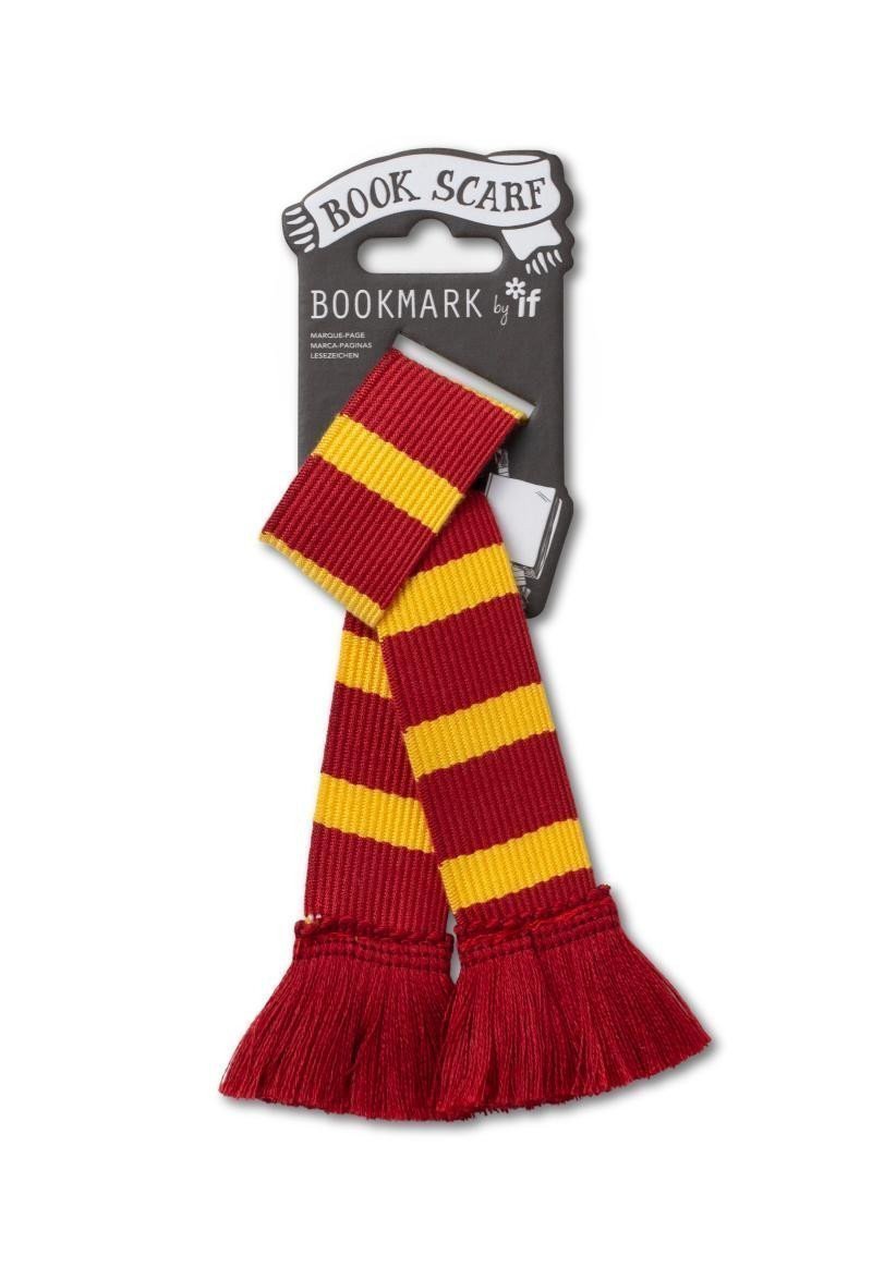 Záložka do knihy - šála červená žlutá