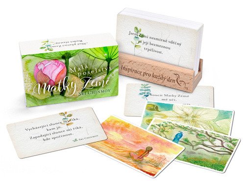 Malá poselství Matky Země - karty s dřevěným stojánkem – Chinmoy Sri