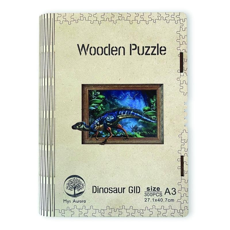 Puzzle Dinosaurus A3 dřevěné svítící