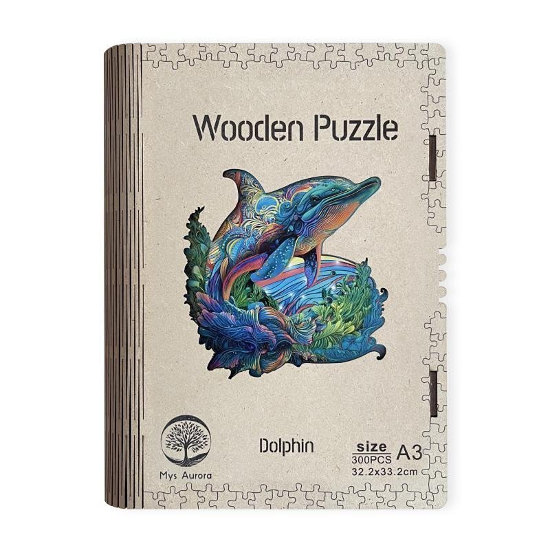 Dřevěné puzzleDelfín A3