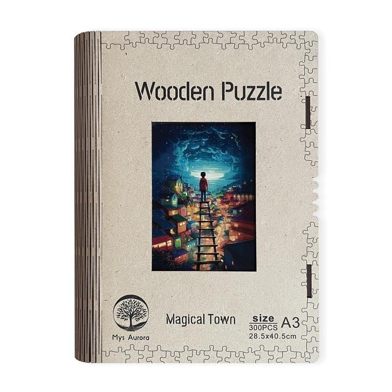 Dřevěné puzzleMagické město A3