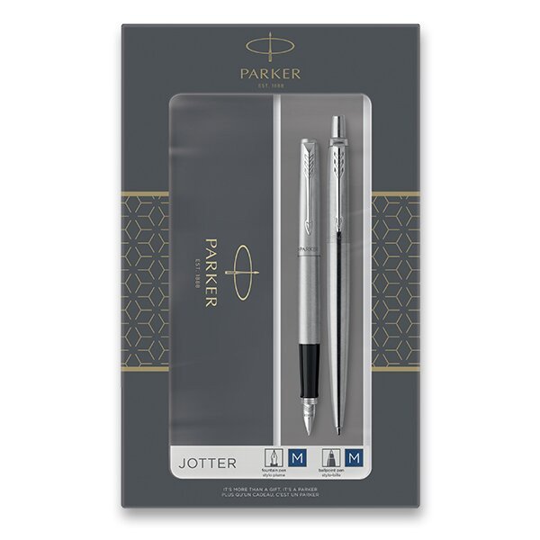 PARKER Sada psací a kuličkové pero Jotter St. Steel CT, DUO19
